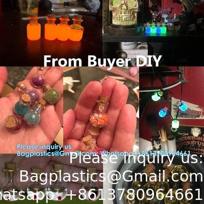Petites bouteilles en verre mini Jars avec bouchons de liège.Boite de souhait Bouteille à la dérive Fête de mariage bricolage