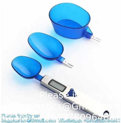 Cuillère à cuisson à l'échelle du gramme Cuillère à mesurer, 500g/0,1g Blue Cute Digital Weight Scale Cuillère à mesurer milligramme