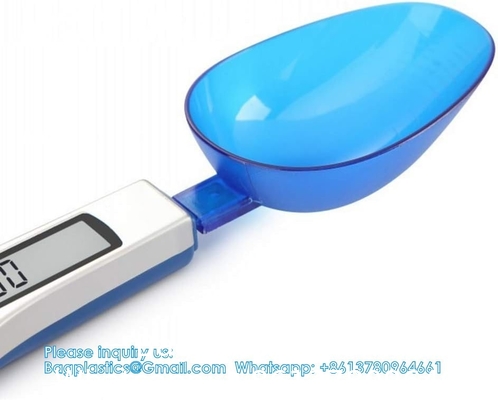 Cuillère à cuisson à l'échelle du gramme Cuillère à mesurer, 500g/0,1g Blue Cute Digital Weight Scale Cuillère à mesurer milligramme