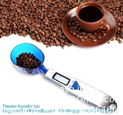 Cuillère à cuisson à l'échelle du gramme Cuillère à mesurer, 500g/0,1g Blue Cute Digital Weight Scale Cuillère à mesurer milligramme