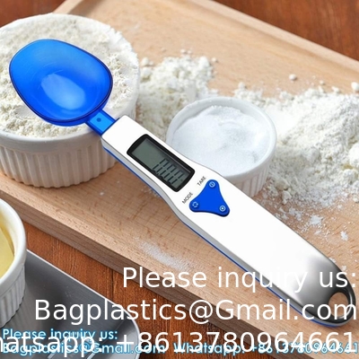 Cuillère à cuisson à l'échelle du gramme Cuillère à mesurer, 500g/0,1g Blue Cute Digital Weight Scale Cuillère à mesurer milligramme