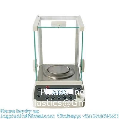 0.0001g échelle de laboratoire, Balances analytiques de laboratoire de haute précision avec pare-brise en plastique, affichage LCD électronique