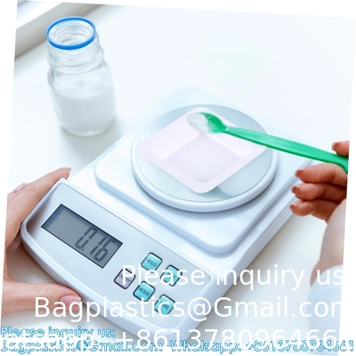 Poids des plaques de cuve plaquettes carrées jetables palettes en plastique petits bateaux de pesage chimie poudre échelle blanche anti-statique