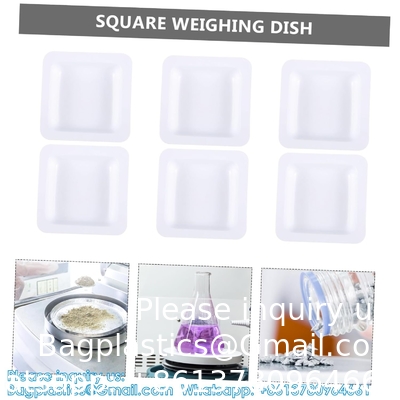 Poids des plaques de cuve plaquettes carrées jetables palettes en plastique petits bateaux de pesage chimie poudre échelle blanche anti-statique
