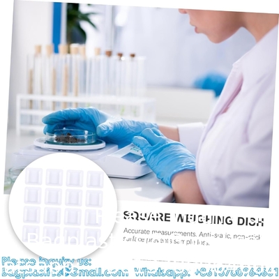 Poids des plaques de cuve plaquettes carrées jetables palettes en plastique petits bateaux de pesage chimie poudre échelle blanche anti-statique