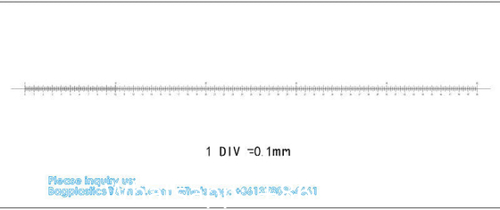 Diapositives de microscope de laboratoire DIV 0,1 mm Longueur de diapositive d'étalonnage 50 mm Balance horizontale à échelle linéaire