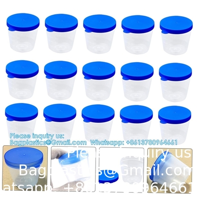 Gobelets d'urine en plastique Gobelets d'urine en plastique Gobelets d'urine en plastique Gobelets gradués Gobelets d'échantillon avec couvercle