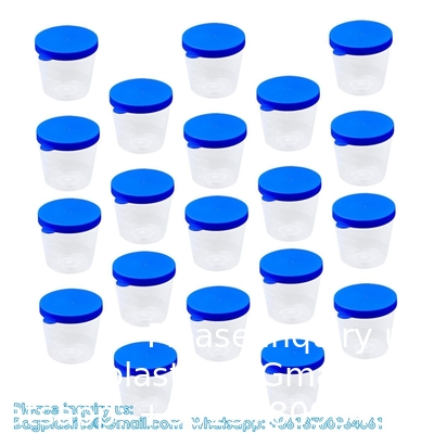 Gobelets d'urine en plastique Gobelets d'urine en plastique Gobelets d'urine en plastique Gobelets gradués Gobelets d'échantillon avec couvercle