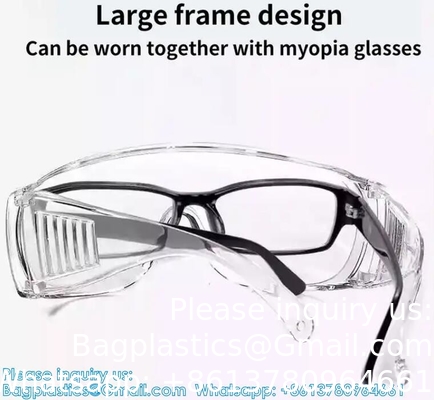 Lentilles de protection industrielle personnalisées lunettes de protection sur ordonnance Ansi Z87.1 Mode Anti-brouillard Poussière de travail élégant Sécurité claire