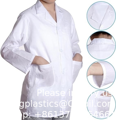 Docteur scientifique Costume enfants Laboratoire manteau et lunettes Les enfants s'habillent Kit avec carte d'identité Loupe pour Halloween