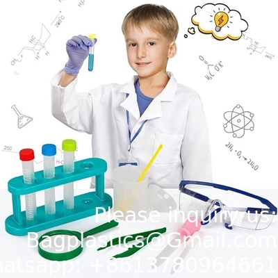 Costume scientifique pour enfants Lab coat avec kit d'expérience scientifique Dress up &amp; prétend jouer Pour les garçons les filles âgées de 4-8