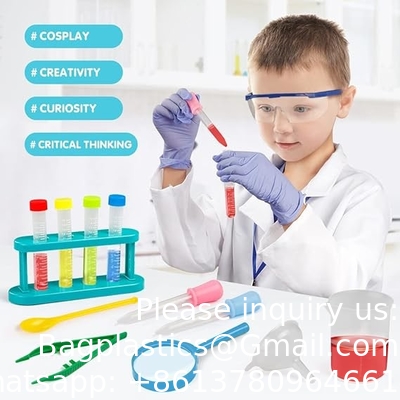 Costume scientifique pour enfants Lab coat avec kit d'expérience scientifique Dress up &amp; prétend jouer Pour les garçons les filles âgées de 4-8
