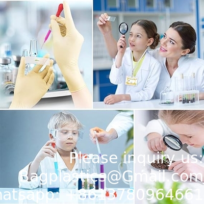 Des enfants scientifiques en costume de laboratoire, en lunettes, en carte d'identité, une expérience scientifique pour les 3 à 10 ans.