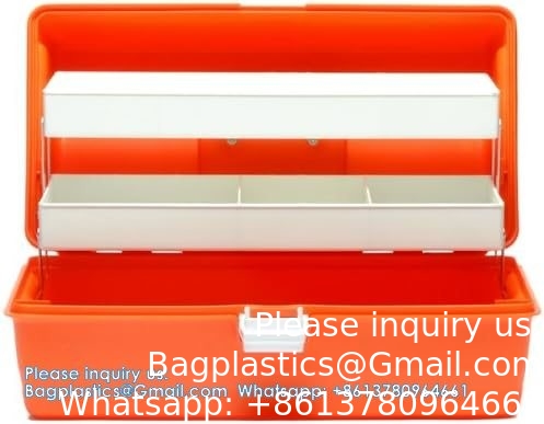 Boîte de rangement portable en plastique à 3 couches,boîte de rangement pour appareils ménagers en plastique avec poignée,boîtes de rangement multifonctionnelles