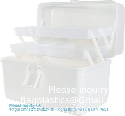 Boîte de rangement portable en plastique à 3 couches,boîte de rangement pour appareils ménagers en plastique avec poignée,boîtes de rangement multifonctionnelles