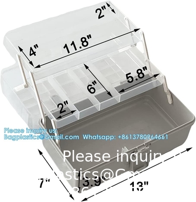 Boîte de rangement portable en plastique à 3 couches,boîte de rangement pour appareils ménagers en plastique avec poignée,boîtes de rangement multifonctionnelles