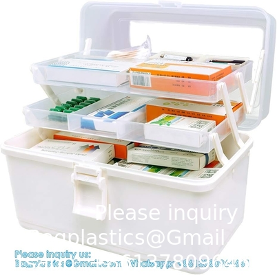 Boîte de rangement portable en plastique à 3 couches,boîte de rangement pour appareils ménagers en plastique avec poignée,boîtes de rangement multifonctionnelles
