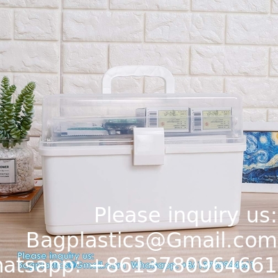 Boîte de rangement portable en plastique à 3 couches,boîte de rangement pour appareils ménagers en plastique avec poignée,boîtes de rangement multifonctionnelles
