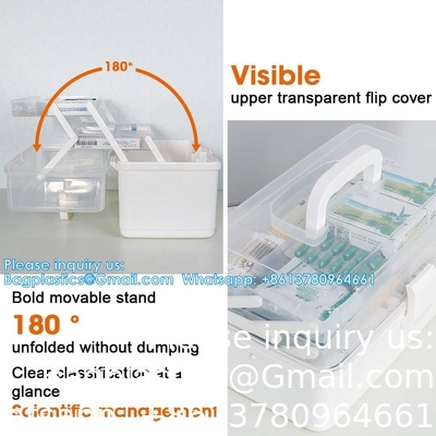 Boîte de rangement portable en plastique à 3 couches,boîte de rangement pour appareils ménagers en plastique avec poignée,boîtes de rangement multifonctionnelles
