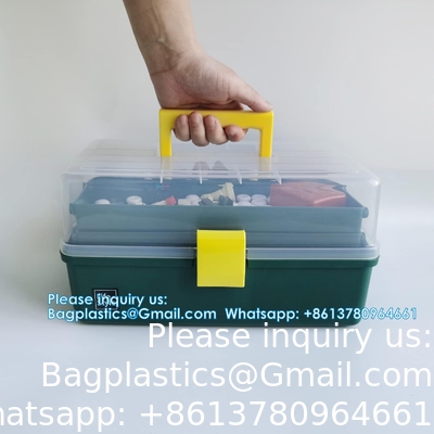 Boîte de rangement portable avec plateau, organisateur de fournitures de couture polyvalent, étui pour étudiant, organisation d'artisanat