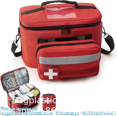 Sac de stockage de médicaments, organisateur de bouteilles de pilules avec sac de refroidissement de médicaments et petite poche, sac médical pour urgences