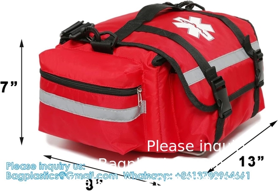 Sac de premiers secours vide Sac médical traumatisant Sac d'urgence Sac d'urgence organisateur EMS EMT Sac portatif à l'épaule 13 X9 X7