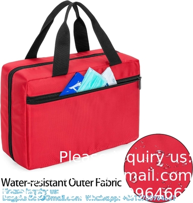 Petit sac de premiers soins, sac d'urgence portable vide, sac de traumatologie, idéal pour voiture, maison, camping et randonnée, sac rouge