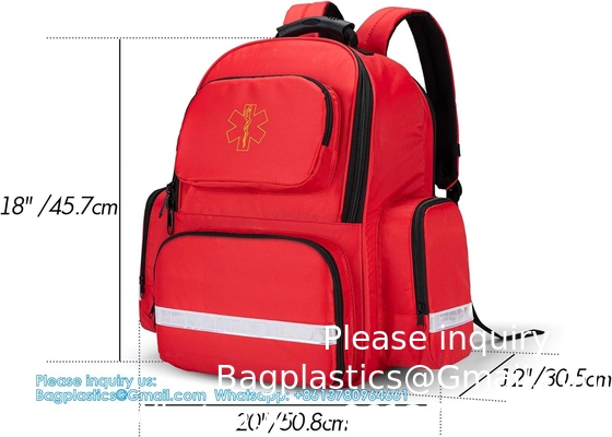 Sac de secours, sac à dos vide, trousse d'urgence médicale, sac de sauvetage pour les ambulanciers, les ambulanciers, la police