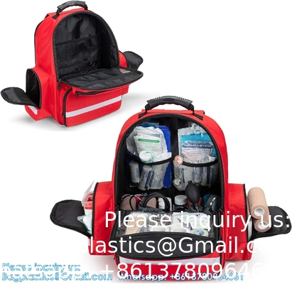 Sac de secours, sac à dos vide, trousse d'urgence médicale, sac de sauvetage pour les ambulanciers, les ambulanciers, la police
