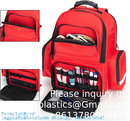 Sac de secours, sac à dos vide, trousse d'urgence médicale, sac de sauvetage pour les ambulanciers, les ambulanciers, la police