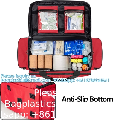 Sac d'urgence, sac de traumatologie vide, trousses de premiers secours professionnelles, sac médical de rangement avec séparateur interne, anti-écrou