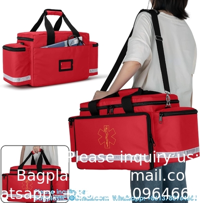 Sac d'urgence, sac de traumatologie vide, trousses de premiers secours professionnelles, sac médical de rangement avec séparateur interne, anti-écrou