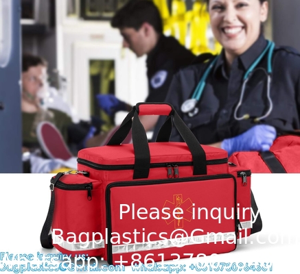 Sac d'urgence, sac de traumatologie vide, trousses de premiers secours professionnelles, sac médical de rangement avec séparateur interne, anti-écrou