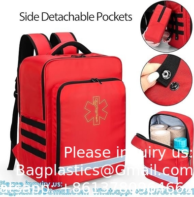 Sac à dos médical d'urgence 50L Sac de traumatologie pour les ambulanciers, les professionnels de soins à domicile, les trousses de premiers secours