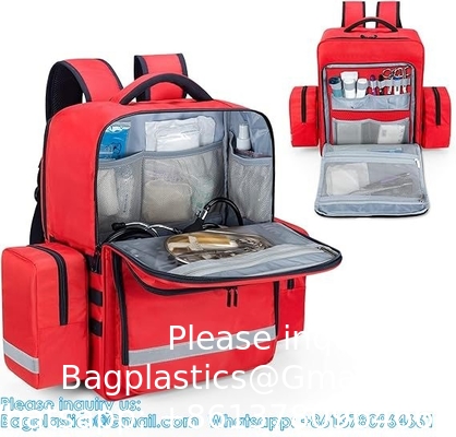 Sac à dos médical d'urgence 50L Sac de traumatologie pour les ambulanciers, les professionnels de soins à domicile, les trousses de premiers secours