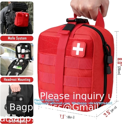 Sacoche de premiers soins tactique, sacoches de secours de première nécessité, sacoches militaires, sac médical IFAK, kit de survie d'urgence en plein air