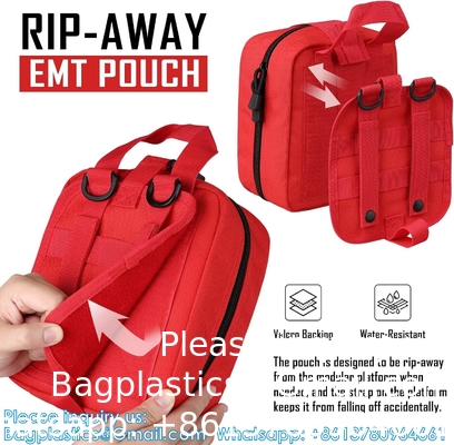Sacoche de premiers soins tactique, sacoches de secours de première nécessité, sacoches militaires, sac médical IFAK, kit de survie d'urgence en plein air
