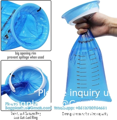 Sacs émésiques, sacs à vomir jetables, sacs anti-nausées pour les avions et les voitures, sacs anti-nausées pour les nausées de déplacement (bleu)