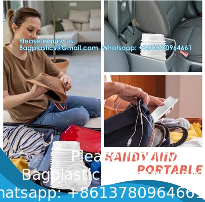 Sacs à vomir à usage unique Sacs à vomir à usage unique 10 paquets, 1500 ml Sacs à émesis blancs à haute densité, parfaits pour les nausées matinales.
