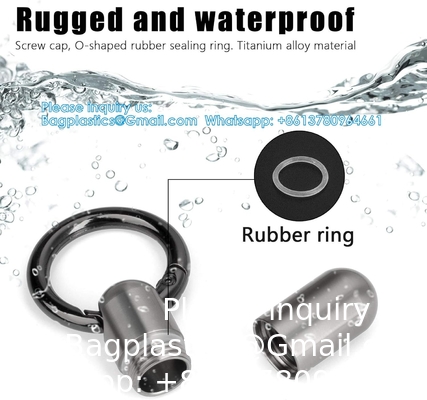 Casque de pilule en titane étanche à l'eau, porte-pilule pour urgences Aspirine et nitroglycérine pour sac à main