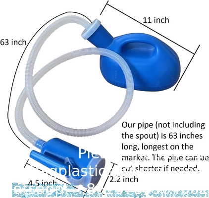 Urinals portables étanches aux déversements 2000 Ml 68 Oz Bouteilles d'urine pour hommes 63 &quot;