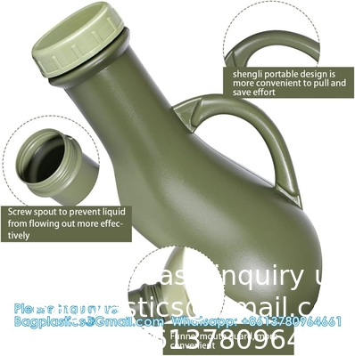 Urinals pour hommes avec une lueur dans le noir, bouteilles d'urine 1000 ml épaisses avec couvercle, bouteille d'urine anti-déversement pour voiture, hôpital