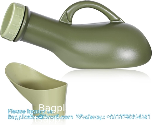 Urinals pour hommes avec une lueur dans le noir, bouteilles d'urine 1000 ml épaisses avec couvercle, bouteille d'urine anti-déversement pour voiture, hôpital