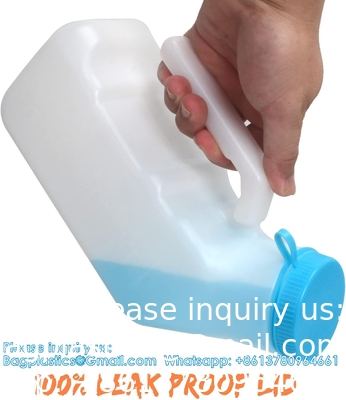 Urinals pour hommes avec une lueur dans le noir, bouteilles d'urine 1000 ml épaisses avec couvercle, bouteille d'urine anti-déversement pour voiture, hôpital