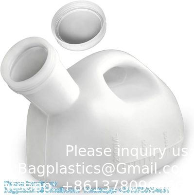 Urinals pour hommes Urinals portables pour hommes avec couvercle 2000 ml/66 oz Grandes tasses d'urine pour l'incontinence hospitalière