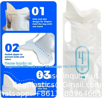 Sacs d'urine, sacs d'urine pour camping, sacs d'urine jetables, sacs d'urine de voyage, toilettes d'urgence portable pour les embouteillages