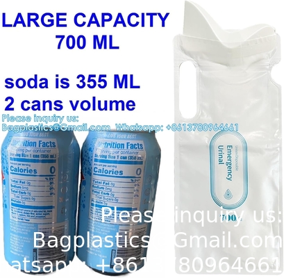 Sacs d'urine, sacs d'urine pour camping, sacs d'urine jetables, sacs d'urine de voyage, toilettes d'urgence portable pour les embouteillages