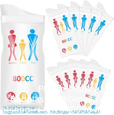 Sacs d'urine jetables - 12 paquets d'urinoirs portables pour hommes et femmes Sacs de toilettes/vomis pour les voyages et les campings, unisexe