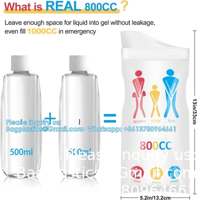 Sacs d'urine jetables - 12 paquets d'urinoirs portables pour hommes et femmes Sacs de toilettes/vomis pour les voyages et les campings, unisexe