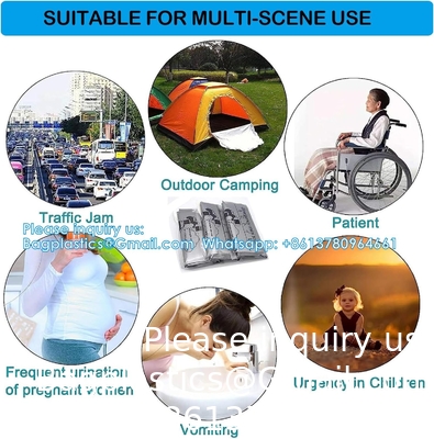 Sacs d'urine jetables, sacs de voyage, sacs d'urine unisexe, sacs de vomissements, sacs de voyage, sacs d'urine portable